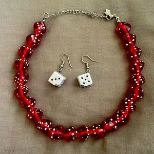 TUNNELVISION Dice Necklace Choker and Earrings 🎲